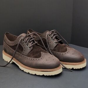 Cole Haan Men's American Longwing Oxford Dark Brown,Size 8/W.